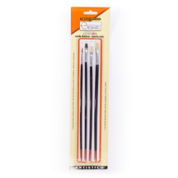 Jgo pincel artistico naranja-PI5825