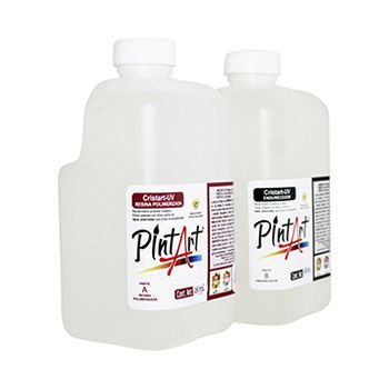 Cristal uv: resina polimerizada y endurecedor 2 pasos 480 ml-PI7098