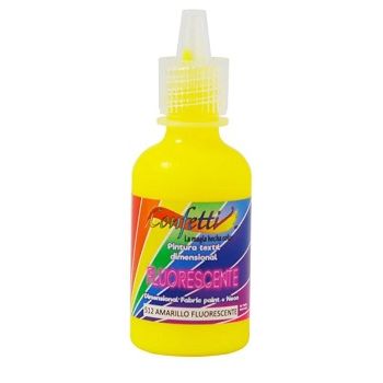 Pintura confetti dimensional 512 amarillo fluorescente 30 ml-PI7201