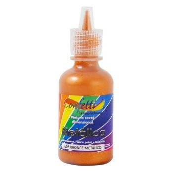 Pintura confetti dimensional 603 bronce metálico 30 ml-PI7203