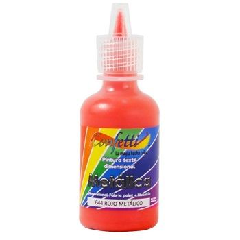 Pintura confetti dimensional644 rojo metálico 30 ml-PI7206