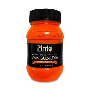 Pintura acrilica pinto 504 naranja neon vanguardia 100 ml-PI7489