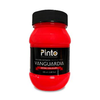 Pintura acrilica pinto 508 rojo neon vanguardia 100 ml-PI7491