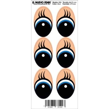 Planilla 28-h ojo azul 6 pzas. nacional 46 x 74 mm-PL0252