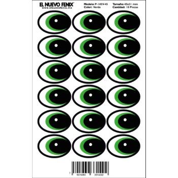 Planilla 145v-45 mm ojo verde 18 pzas. nacional 45 x 31 mm-PL0264