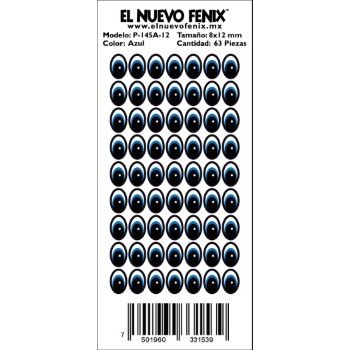 Planilla 145a-12 mm ojo azul 63 pzas. nacional 8 x 12 mm-PL0268