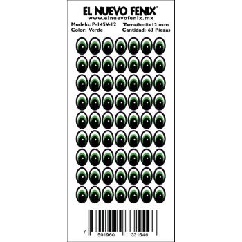 Planilla 145v-12 mm ojo verde 63 pzas. nacional 8 x 12 mm-PL0269