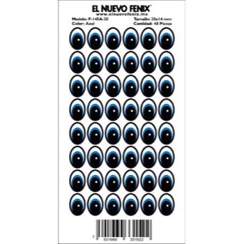 Planilla 145a-20 mm ojo azul 48 pzas. nacional 20 x 14 mm-PL0270