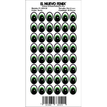 Planilla 145v-20 mm ojo verde 48 pzas. nacional 20 x 14 mm-PL0271