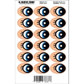 Planilla 28-i ojo azul 18 pzas. nacional 60 x 45 mm-PL0276