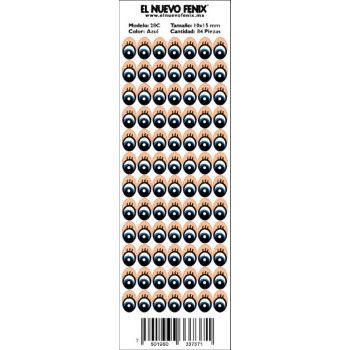 Planilla 28-c ojo azul 84 pzas. nacional 10 x 15 mm-PL0280