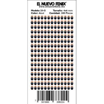 Planilla 28-g ojo azul 208 pzas. nacional 4 x 6 mm-PL0303