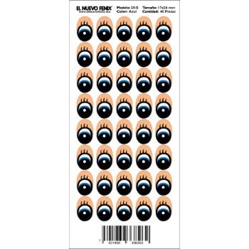 Planilla 28-e ojo azul 40 pzas. nacional 17 x 26 mm-PL0304