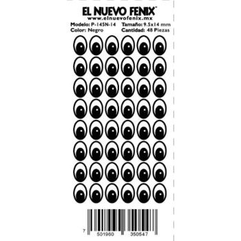 Planilla 145n-14 mm ojo negro 48 pzas. nacional 9.5 x 14 mm-PL0306