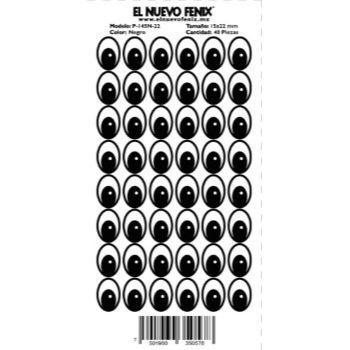 Planilla 145n-22 mm ojo negro 48 pzas. nacional 15 x 22 mm-PL0309