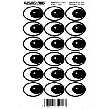 Planilla 145n-45 mm ojo negro 18 pzas. nacional 45 x 31 mm-PL0310