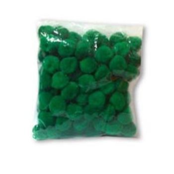 Pom pom 19 mm verde esmeralda 100 pzas.-PO0000