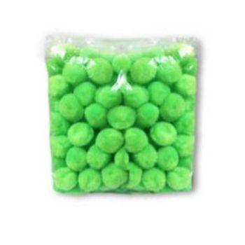 Pom pom 19 mm verde neon 100 pzas.-PO0001