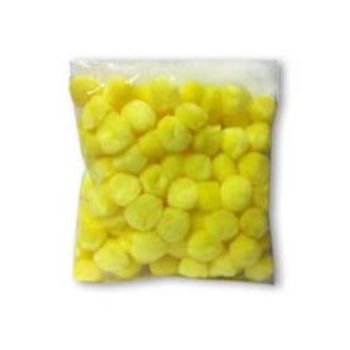 Pom pom 19 mm amarillo canario 100 pzas.-PO0004