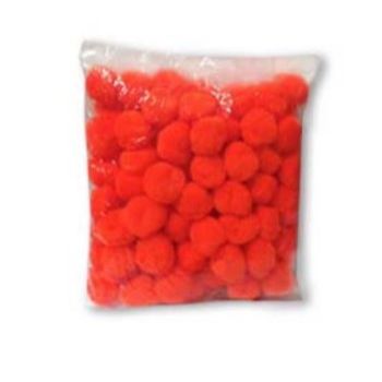 Pom pom 19 mm naranja 100 pzas.-PO0017
