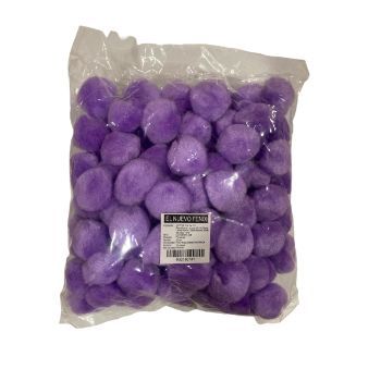 Pom pom 25 mm lila 100 pzas.-PO0035