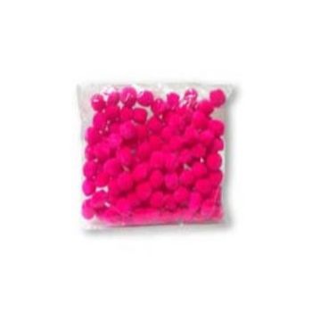Pom pom 10 mm rosa neon 100 pzas.-PO0039