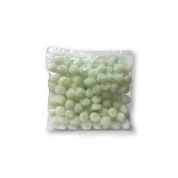 Pom pom 10 mm blanco 100 pzas.-PO0041