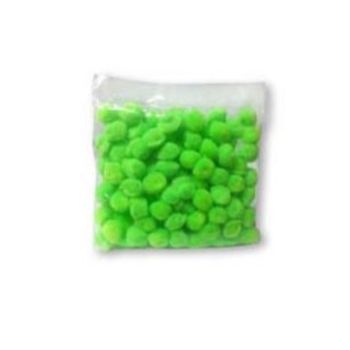Pom pom 10 mm verde neon 100 pzas.-PO0044