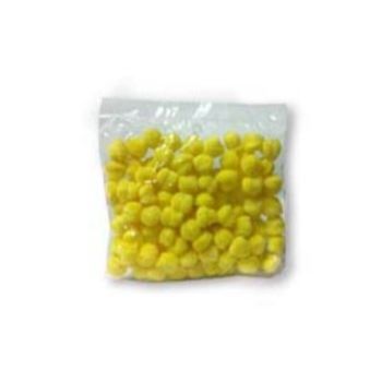 Pom pom 10 mm amarillo canario 100 pzas.-PO0046