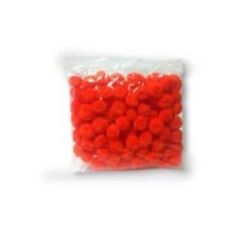 Pom pom 10 mm naranja 100 pzas.-PO0051