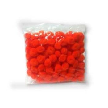 Pom pom 13 mm naranja 100 pzas.-PO0063