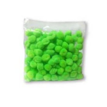 Pom pom 13 mm verde neon 100 pzas.-PO0064