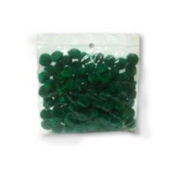 Pom pom 13 mm verde esmeralda 100 pzas.-PO0065