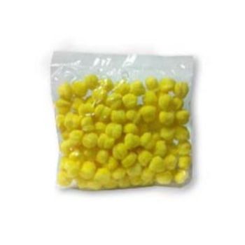 Pom pom 13 mm amarillo canario 100 pzas.-PO0070