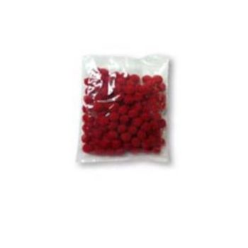 Pom pom 5 mm rojo 100 pzas.-PO0085