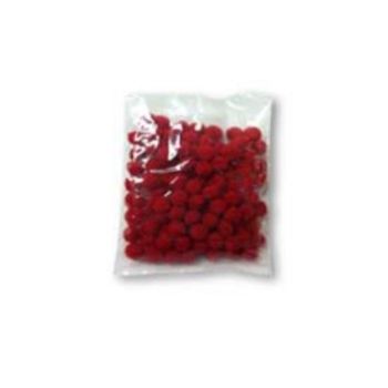 Pom pom 7 mm rojo 100 pzas.-PO0115