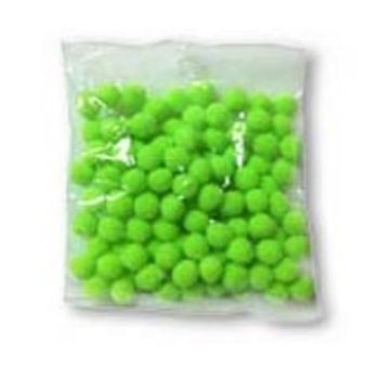Pom pom 7 mm verde neon 100 pzas.-PO0123