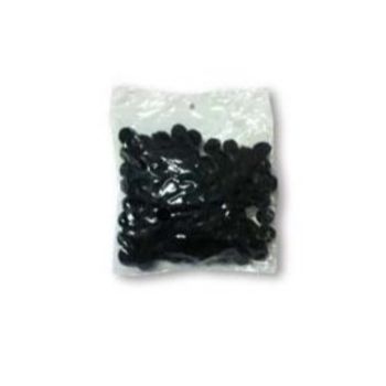 Pom pom 7 mm negro 100 pzas.-PO0125