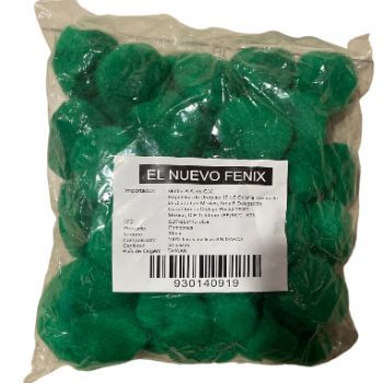 Pom pom 38 mm verde esmeralda 50 pzas.-PO0142
