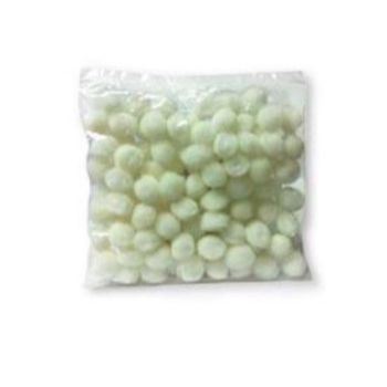 Pom pom 13 mm blanco 100 pzas.-PO0165