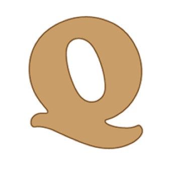 Letra q cooper mini 4 x 6 cms.-QC