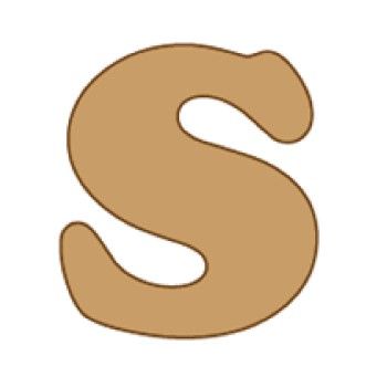 Letra s cooper mini 4 x 6 cms.-SC