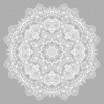 13308785 lace flower silver servilleta alemana napkin 33 -SE0332