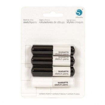 Silh-pen-blk-3t rotuladores de dibujo negro blanco-SH0045