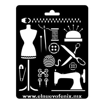 Estencil  costura polypap 31 x 20 cms-ST0425
