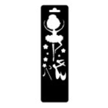 Estencil  mini bailarina papel kraft 5.13 x 18.8 cms-ST0432