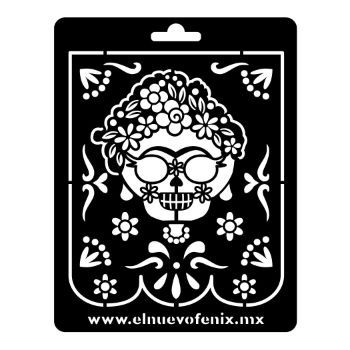 Estencil frida calavera polypap 31 x 20 cms-ST0441