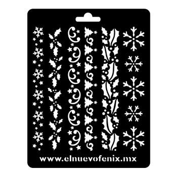 Estencil cenefas navideã‘as polypap 22 x 29.5 cm-ST0447