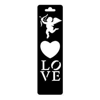 Estencil  mini love  papel kraft 5.13 x 18.8 cms-ST0552