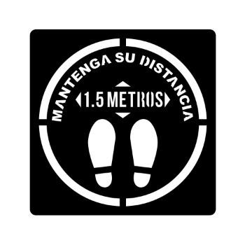 Estencil sana distancia 30  x 30 cms-ST3021